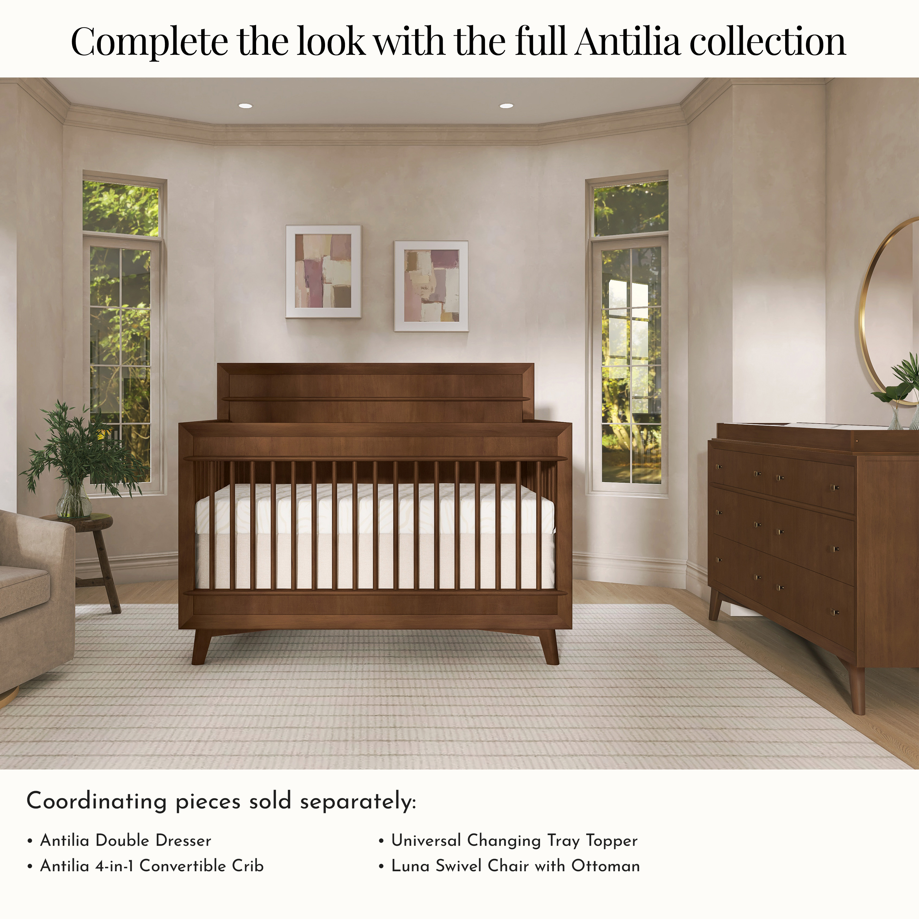 Evolur Bed Rails, Roasted Walnut