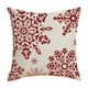 thumbnail image 2 of Fundas de Cojín Navideñas de 45X45 Cm con Estampado de Copos de Nieve y Ciervos En Rojo y Blanco. Fundas Decorativas para Cojines Decorativos Del Hogar, Sofá, Cama o Coche., 2 of 6
