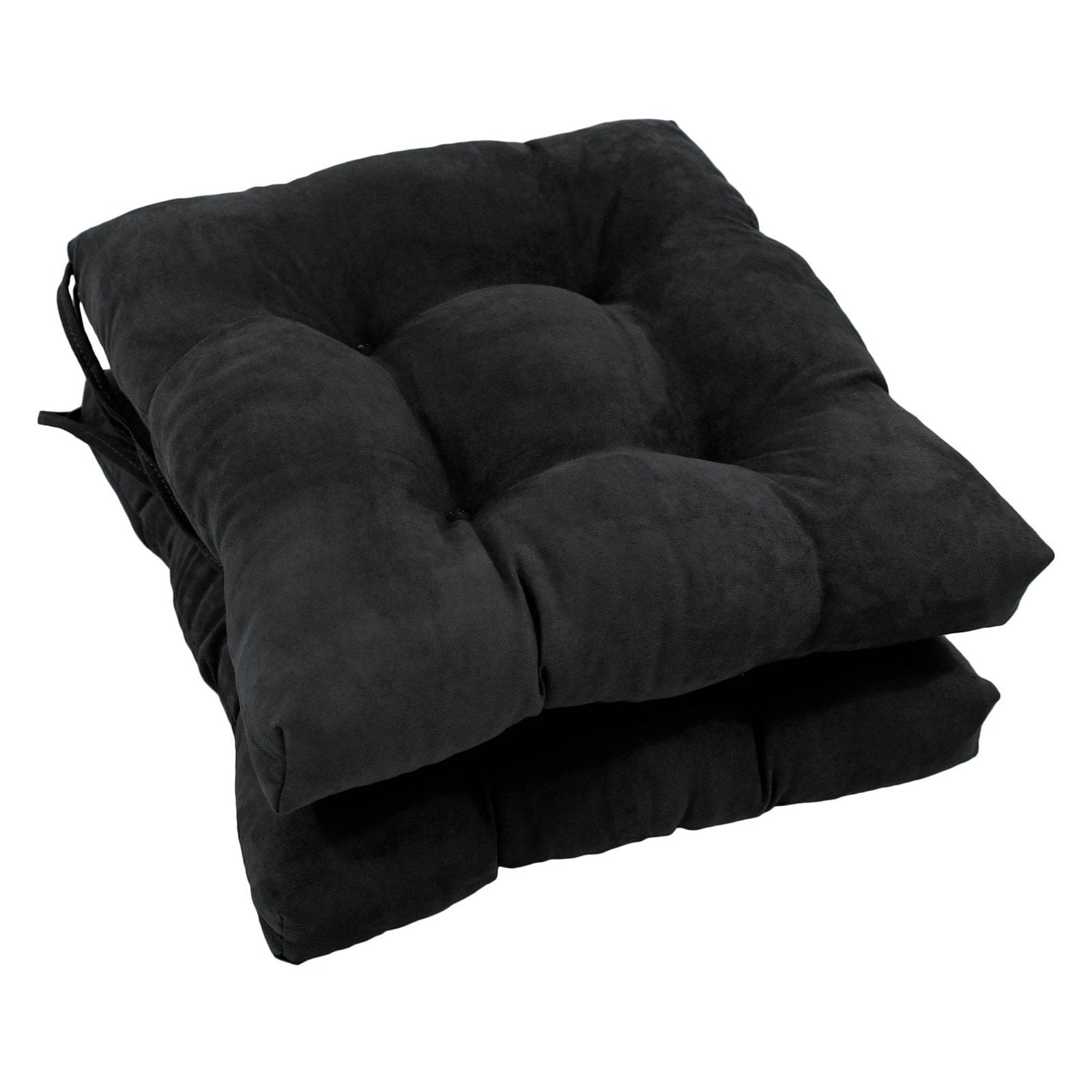Blazing Needles 16 x 16 in. Square Microsuede Dining Chair Cushions