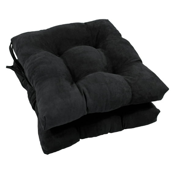 Blazing Needles 16 x 16 in. Square Microsuede Dining Chair Cushions - Set of 2