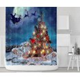 thumbnail image 2 of Cortina de ducha navideña, cortina de ducha 3d, cortina de partición impermeable para baño, 2 of 5