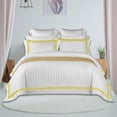 thumbnail image 2 of 400TC Cotton Sateen Triple Edge Embroidery Stripe Duvet Cover Set, 2 of 7