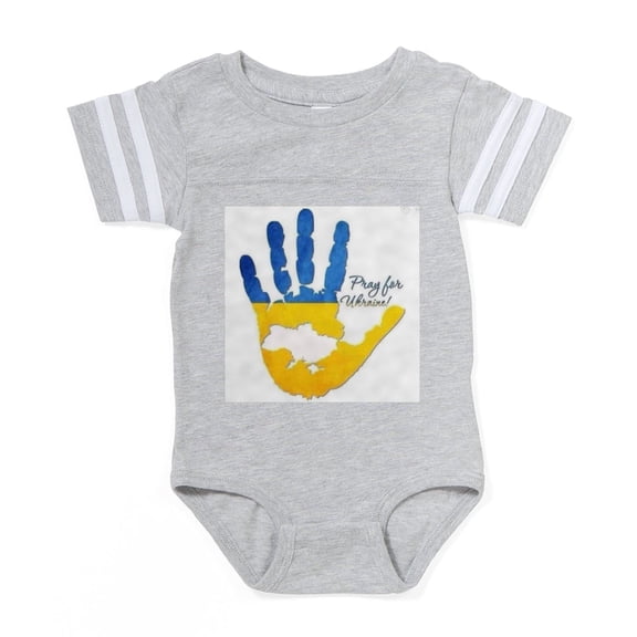 CafePress - Ukraine - Cute Infant Baby Football Bodysuit