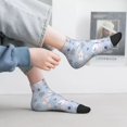 thumbnail image 2 of Pofeuu Blue Butterfly Print 30cm Socks, Adult Running Hiking Socks for Youth and Adult, 2 of 7