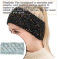 thumbnail image 3 of Sonducket Diadema de invierno para mujer, orejeras de ganchillo, motocicleta para mujer, color negro Accesorio para el cabello Hilo azul lago Sonducket AP009482-11B, 3 of 6