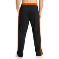 thumbnail image 3 of Tyhengta Mens Pants Athletic Open Bottom Running Pants Mesh Mens Sweatpants with Pockets Black/Orange M, 3 of 7