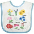 thumbnail image 3 of Inktastic Wild Flower Chart Boys or Girls Baby Bib, 3 of 4