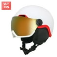 thumbnail image 2 of EnzoDate Esquí Cascos de Nieve con Gafas Integradas Escudo 2 en 1 Casco de Snowboard Máscara Desmontable Lente de Mejora Luz Amarilla Intercambiable, 2 of 5