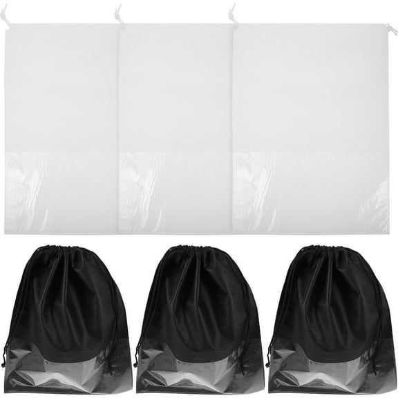 Phenofice Shoe Bags for Travel 6Pcs Dustproof Non-woven Fabric and PVC