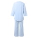 thumbnail image 3 of Conjunto informal de dos piezas para mujer: camisa de manga larga y pantalones de cintura alta - Camisa de color liso con botones, pantalones holgados con bolsillos, tallas S-XXL para todas las oca, 3 of 3