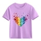 thumbnail image 3 of Blusas y camisas de manga corta con cuello redondo para niños pequeños, camisetas de moda con estampado de cuello redondo, blusa de manga corta para niña, 3 of 8