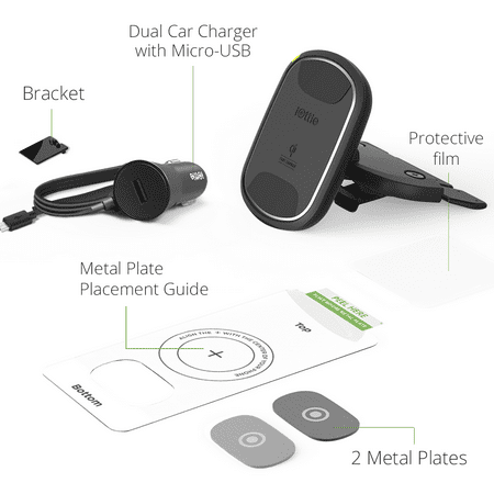 iOttie - iTap 2 10W Qi Certified Wireless Charging Pad for iPhone/Android - Black