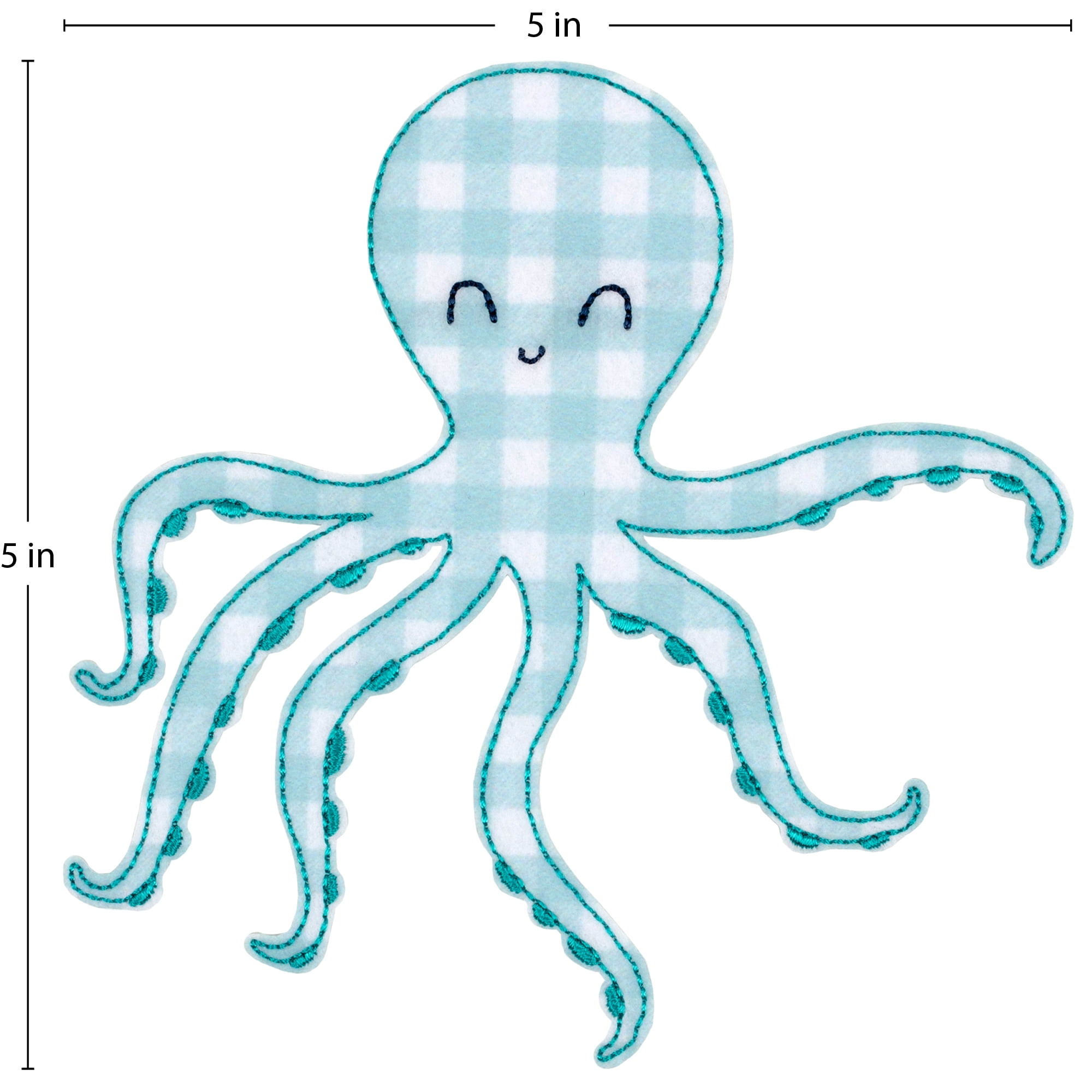 Little Feet Boutique Sea Life Octopus Iron-On Appliqué, Multi-Color 1 Piece