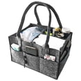 thumbnail image 3 of Foldable Baby Diaper Caddy Organiser, Portable Nursery Storage Basket Bin With Changeable Compartments(light Grey), 3 of 4