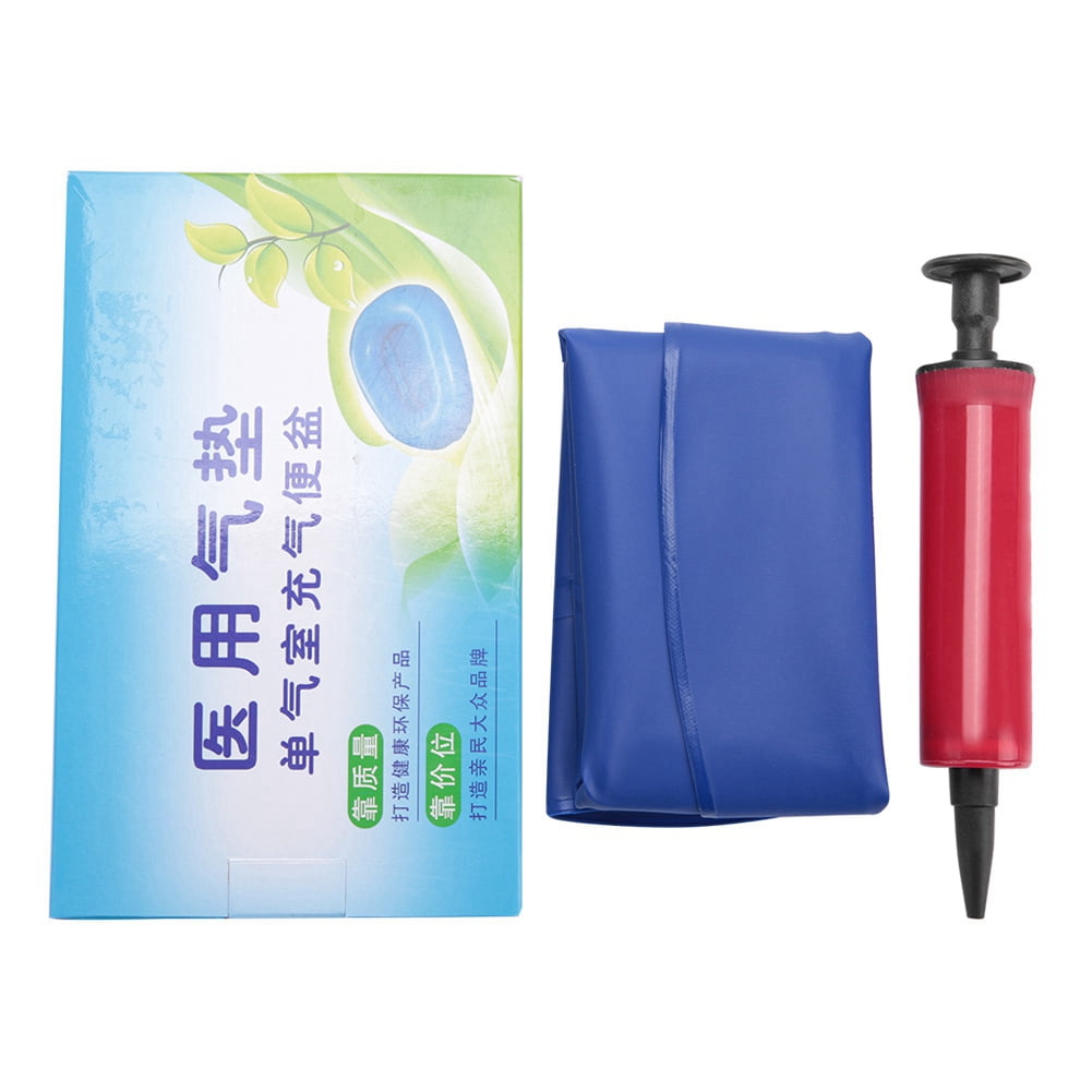 Foldable Professioanl Air Inflation Blue Bedpan Cushion Men Women Portative Chair Potty