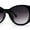 Black - Smoke, variant on Womens Oversize Round Thick Temple Chic Plastic Cat Eye Sunglasses Black Smoke