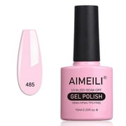 AIMEILI Hema Free Milky Pink Gel Nail Polish Soak off Pink Nail Gel Polish Varnish Nail Art Color -485 10ml