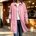 thumbnail image 5 of TGSLY Women's Long Button Down Sweatshirt Lightweight Collared Long Sleeve Cardigan Coat Relaxed Casual Solid Color Fall Winter Jacket with Pockets L, 5 of 8