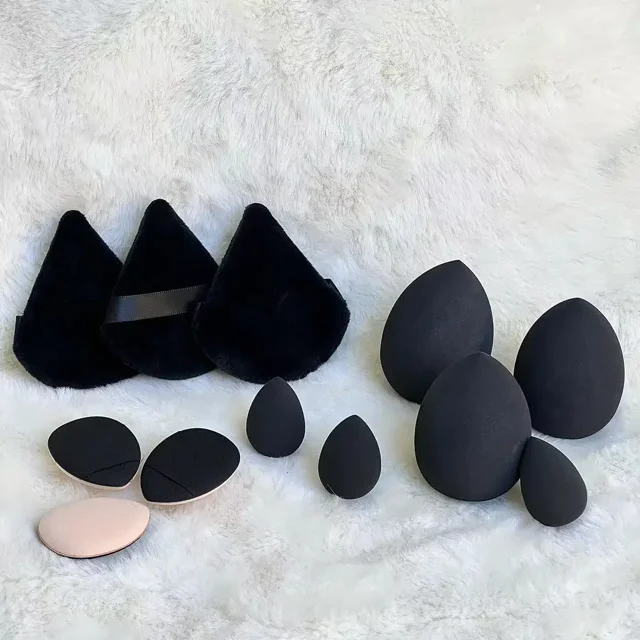 Juego de 12 herramientas de maquillaje, tamaño gigante, huevo de maquillaje suave, polvo de maquillaje adecuado para base de maquillaje, maquillaje de esquina, maquillaje para principiantes