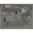 thumbnail image 2 of Ferdinand Boberg 18x15 Gold Ornate Wood Frame and Double Matted Museum Art Print Titled - A House, 24 Rue Norvins (1927), 2 of 4