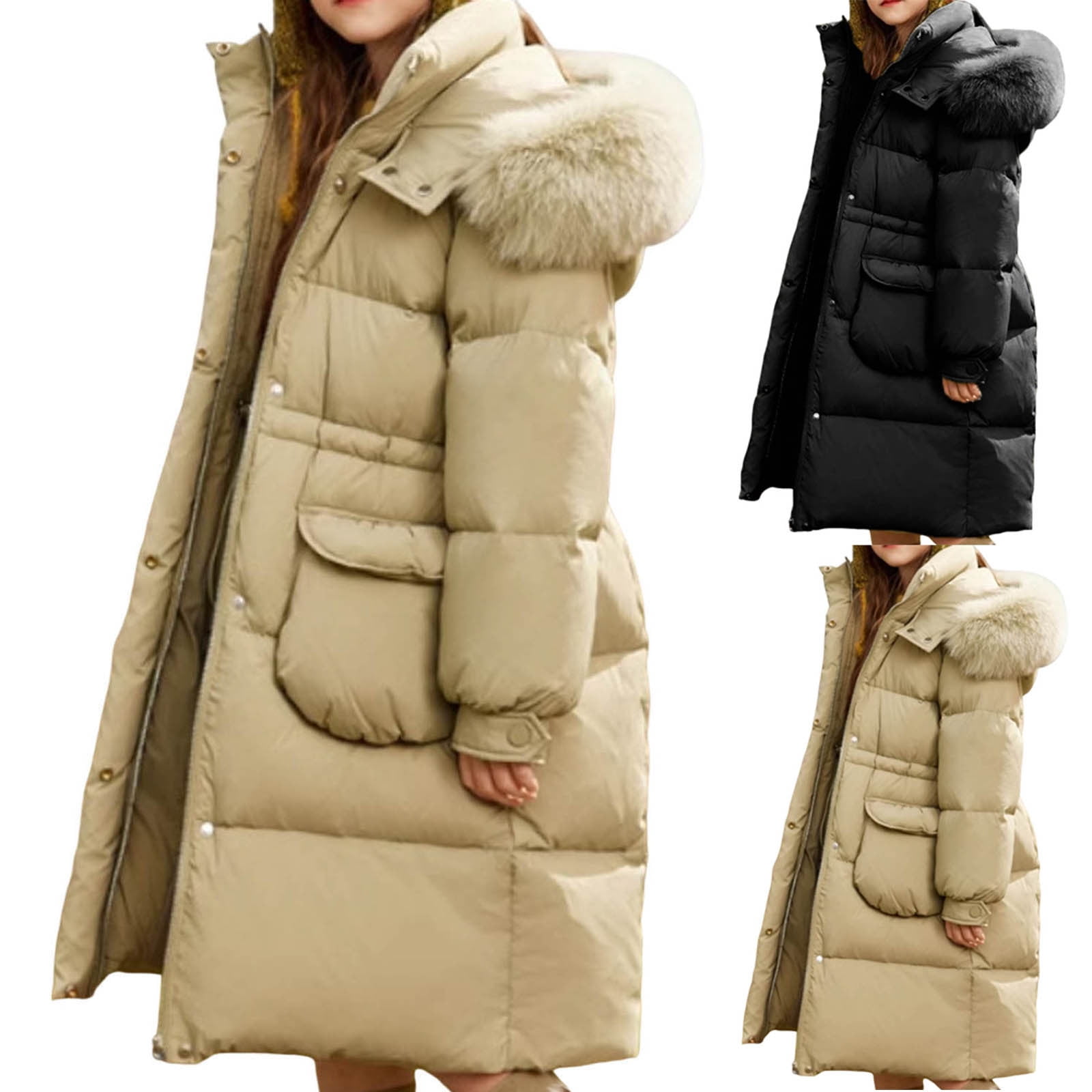Manteau D'hiver Rembourré à Capuche Pour Enfants/adolescentes - Imperméable, Coupe-vent - Léger Et Doux - 3