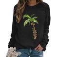 thumbnail image 1 of WITORNTS Haut d'Automne 2024 pour Femmes, Chandail de Mode pour Femmes, Blouses à Manches Longues et Col Rond, Hauts Basiques/noir,(S), 1 of 4
