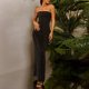 thumbnail image 1 of Vestido Tubo Superior Vestido bandeau para mujer Color sólido Slim Fit Backless Zipper Casual Vacation Outfit Cgtredaw Negro M para Mujer, 1 of 1