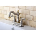 thumbnail image 2 of Kingston Brass KB1609AL Heritage 4 in. Centerset Bathroom Faucet, Brushed Nickel/Polished Brass, 2 of 3