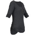 thumbnail image 3 of DPTALR Women Ladies Solid Long Sleeve Button Blouse Pullover Tops Shirt With Pockets, 3 of 4
