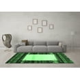 thumbnail image 3 of Ahgly Company Indoor Rectangle Abstract Emerald Green Contemporary Area Rugs, 6' x 9', 3 of 4