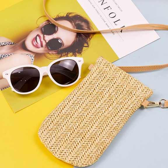 OUNONA  Trendy Woven Purse Shoulder Bag for Women Small Cross Body Purses Woman Khaki