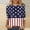 A72 Navy, variant on Xdegoge USA Vintage American Flag Stars Stripes Color Block T Shirt for Women Three Quarter Sleeve Crewneck Casual 4th of July Patriotic Summer Holiday Tees Tops