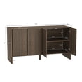 thumbnail image 3 of Linda Modern 60" Sideboard in Walnut Brown (4-Shelf), 3 of 12