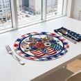 thumbnail image 6 of OAVQHLG3B American Flag Vases Flowers 4th of July Round Placemats Set of 4, 14 Inch Patriotic Memorial Day Round Table Mats for Dining Decoration, 6 of 6