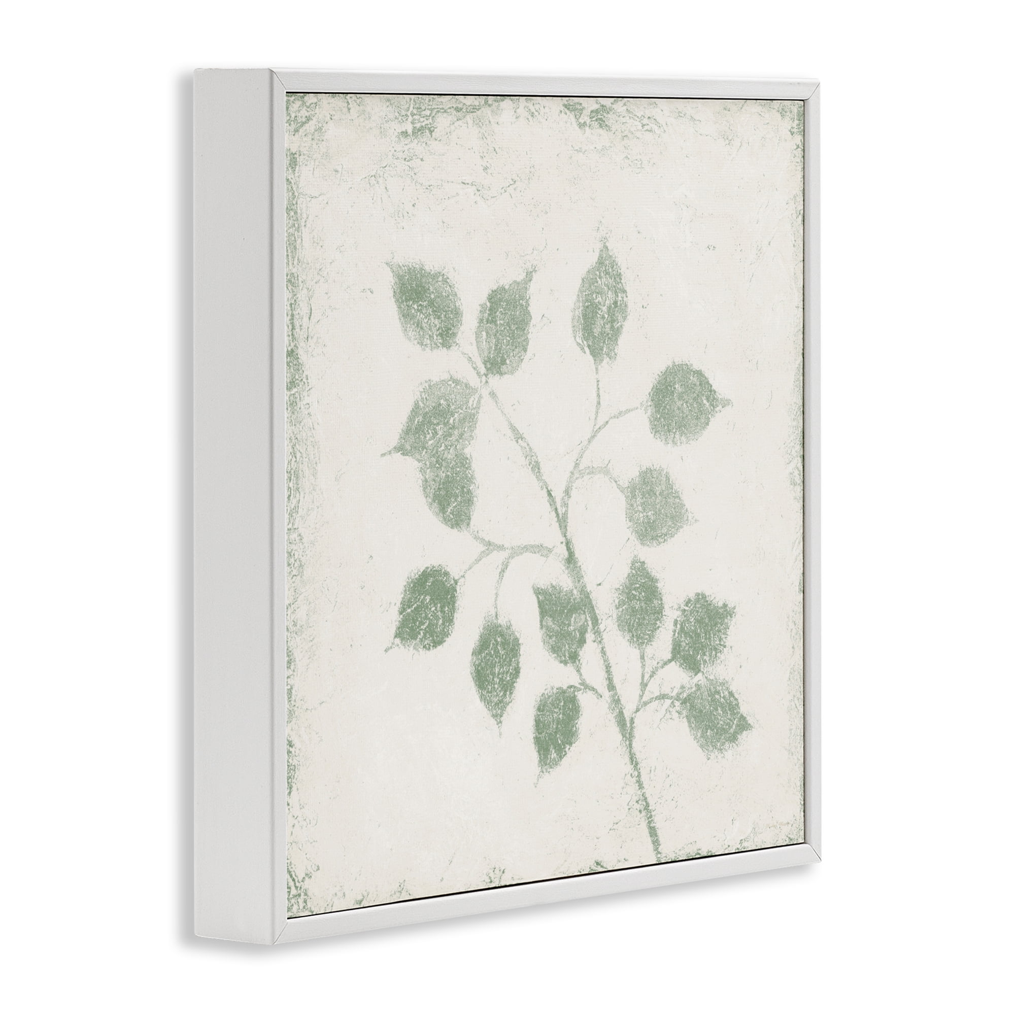 Stupell Industries November Leaves Plant Sprig White Framed Giclee Art, design by Michael Marcon