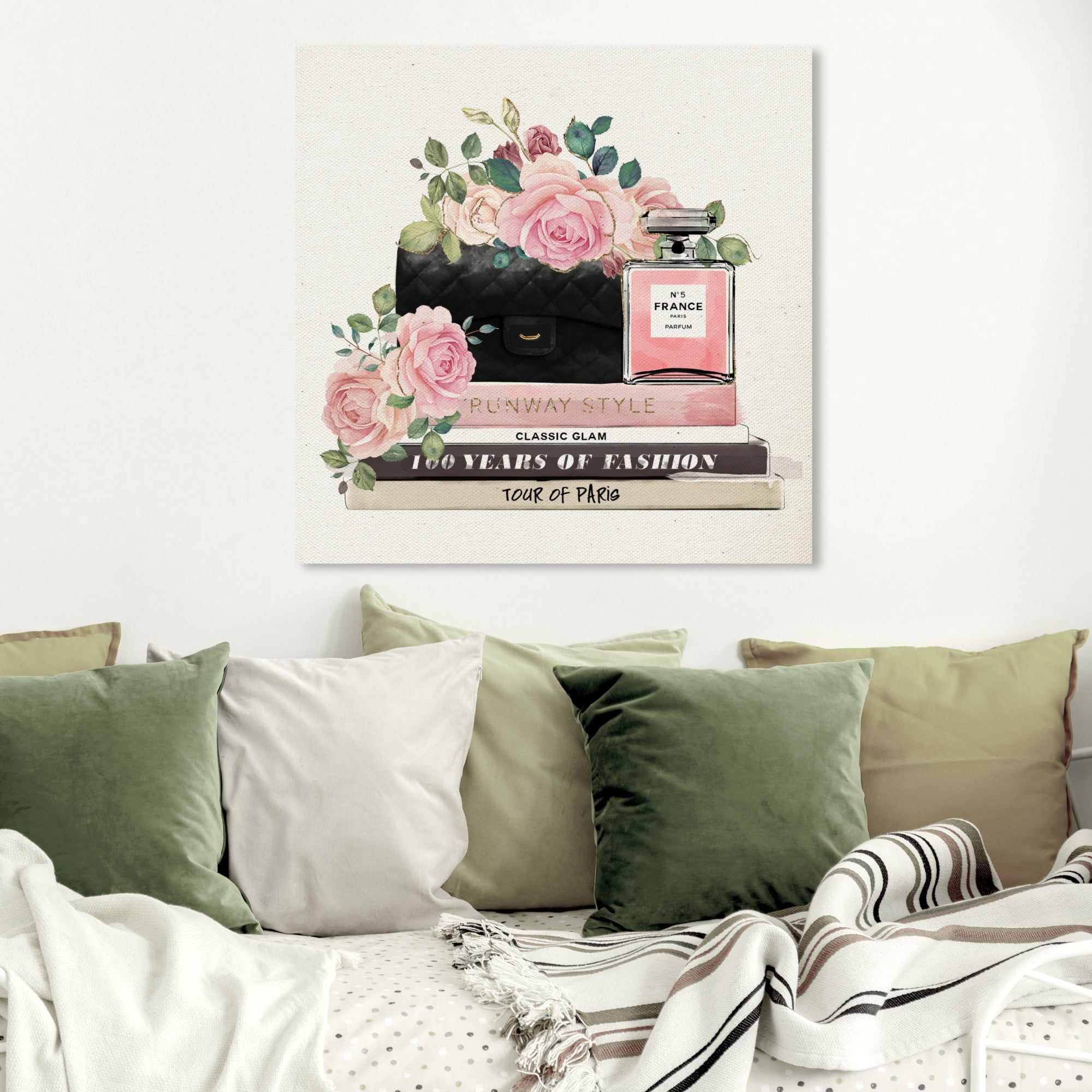 Wynwood Studio 'Doll Daydreams' Fashion and Glam Wall Art Canvas Print - Pink, Black, 30" x 30"