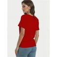 thumbnail image 3 of Women's Short Sleeve Boat Neck Dolman Top with Side Shirring, 3 of 6