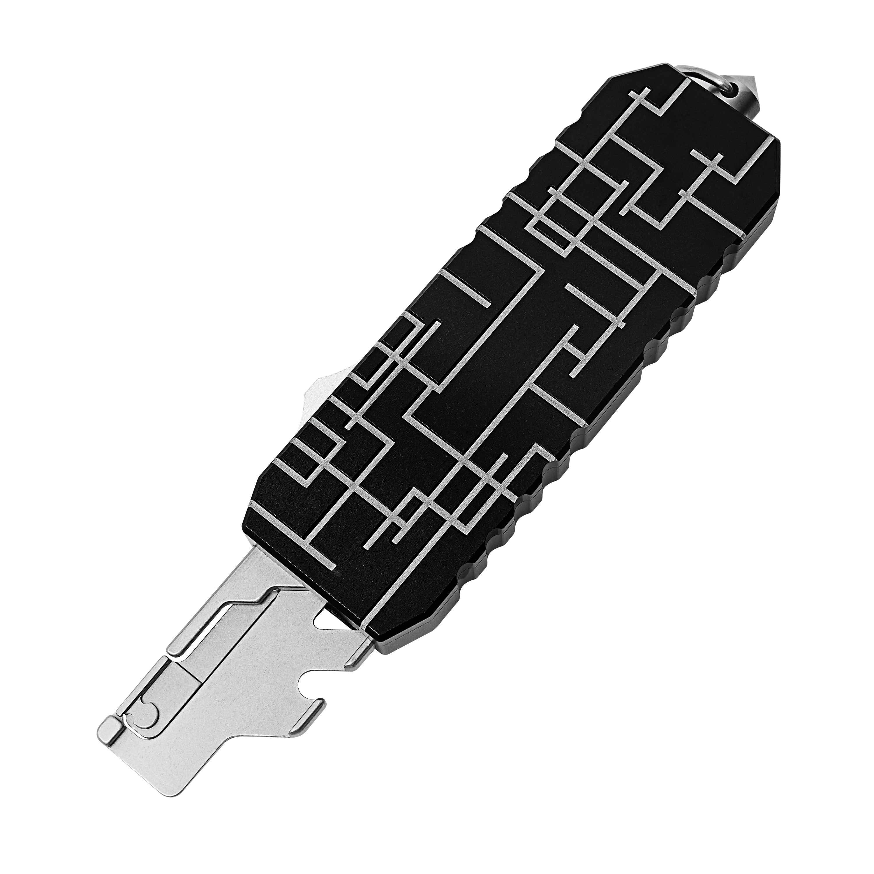 Aluminum Alloy Utility Knife with Clip Multifunctional EDC Box Cutter Outdoor Pocket Knife 10pcs Carbon Steel Blades