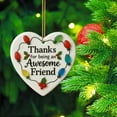 thumbnail image 7 of Axiiglly Best Friends Gifts Heart-Shaped Acrylic Flat Decor, Christmas Decorations Friendship Keepsake Pendant for Xmas Tree Hanging Ornaments Art Present for Best Friends Birthday Gifts Decor, 7 of 7