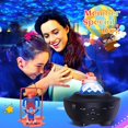thumbnail image 2 of Galaxy Projector Star Projector Night Lights for Kids Room with Music Bluetooth Speaker Voice/Remote Control Timer, Multicolor Ocean Wave Stars 3 in 1 Galaxy Light 360 Pro Projector for, 2 of 5