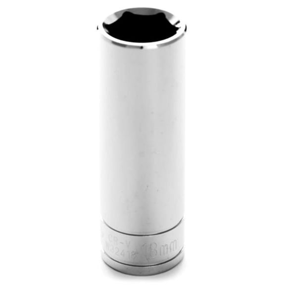 Perform Tool W32418 0.5 In. Drive 18 mm. 6 Point Deep Well Socket