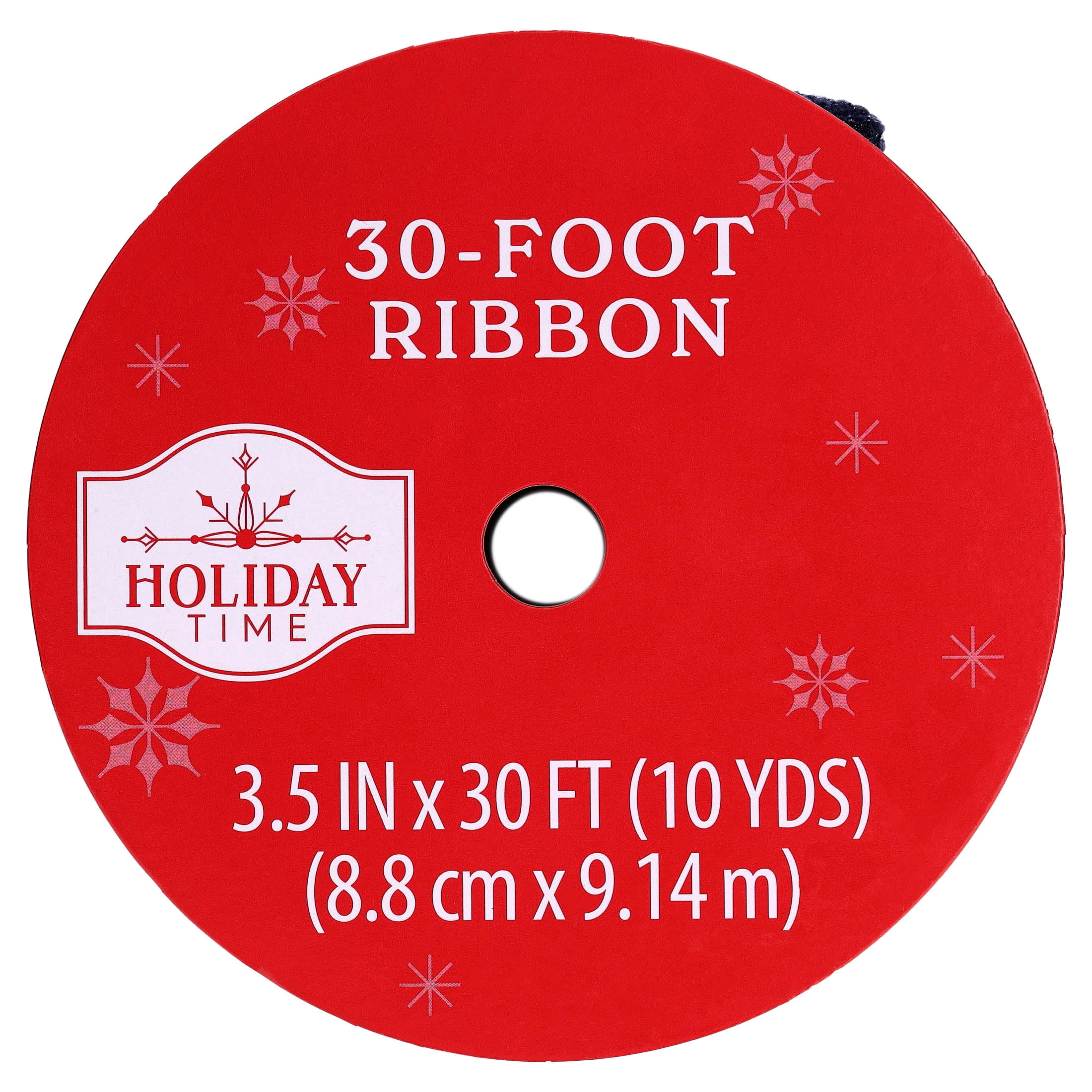 Navy Blue Velvet Christmas Ribbon, 3.5" x 30', by Holiday Time