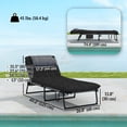 thumbnail image 3 of Outsunny 2 Pcs Chaises Longues Pliantes, Chaises Inclinables pour Bronzage, Noir, 3 of 10