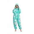 thumbnail image 2 of DHFJKG Unisex Adult Fuzzy Onesie Hoodie Jumpsuits Pajamas Loungewear Flannel Printed Zipper One Piece With Hood For Night Party Comfort Homewear, 2 of 9