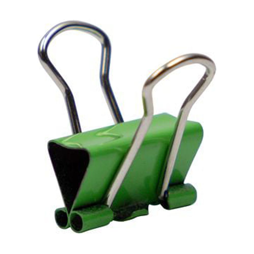 JAM Paper Colorful Binder Clips, Extra Small, 3/5 inch (15 mm), Green, 30/Pack