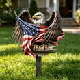 thumbnail image 4 of Darzheoy 4th of July Outdoor Decorations, Patriotic Wall Art Ornament, Handcrafted Metal Wall Art Decoration, Outdoor Weatherproof Home Accent for Yard, Porch, Front Door, Garden, Patio, 4 of 6