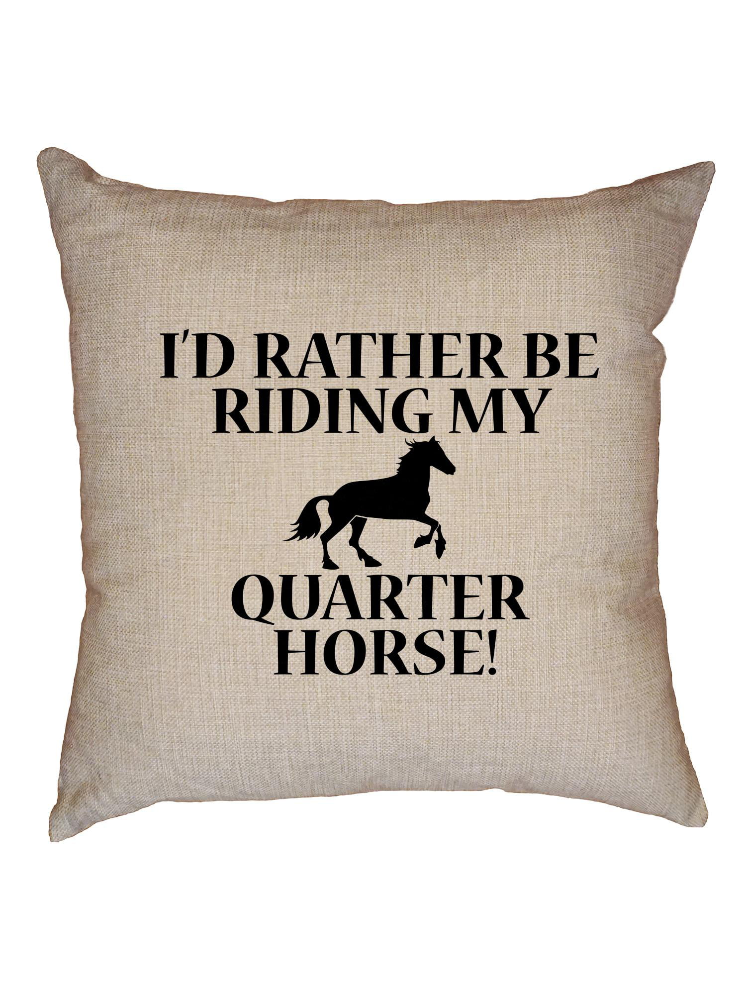 Animal Equestrian Gift Idea Horse Funny Equestrian Pet Owner Riding Dog Paw Horse Throw Pillow Multicolor 18x18