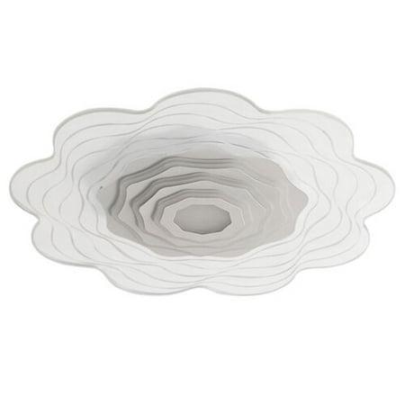 

Modern Ceiling Light Acrylic LED Ring Wave Shape Pendant Lamp w/Remote Control
