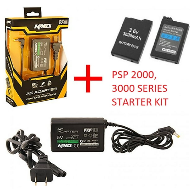 Replacement 3.6V 3600 MAh Battery + 5V AC Adapter Charger for Sony PSP