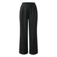 thumbnail image 3 of Sngxgn Women Pants Stretchy Work Slacks Casual Straight Leg Trousers with Pockets(Black,M), 3 of 4